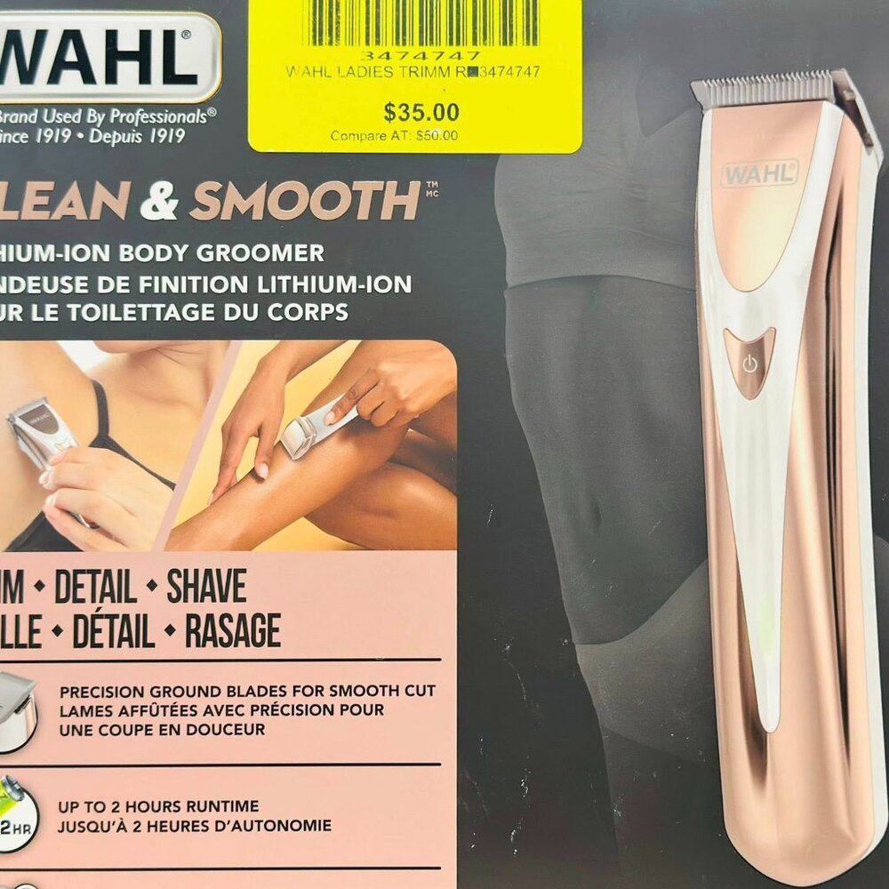 Wahl Clean & Smooth Lithium-Ion Ladies Body Groomer – Trim, Detail & Shave